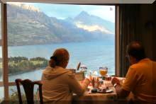 Enjoying the Views and Breakfast